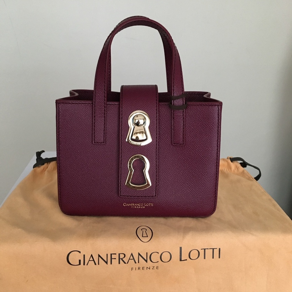 GIANFRANCO LOTTI - Pearl Micro Burgundy - Small Bag
